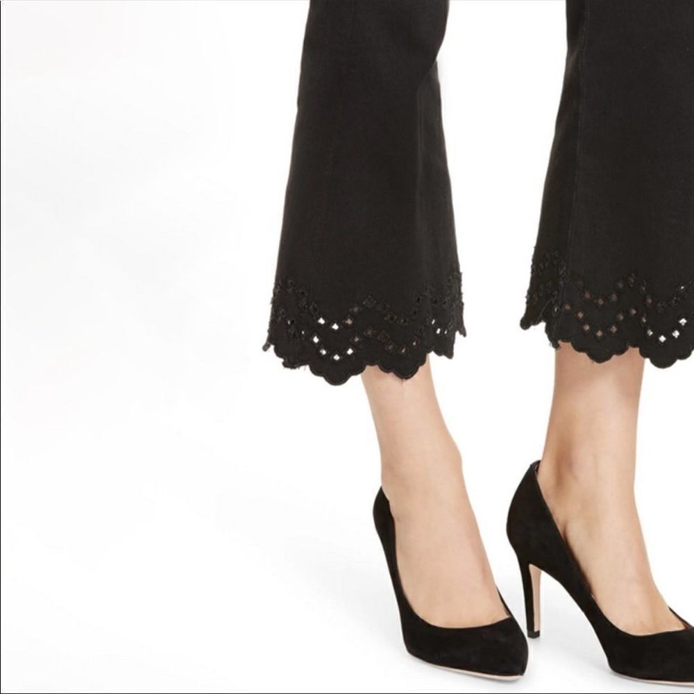 Frame  Lacey Eyelet Crop Jeans - Picture 4 of 9